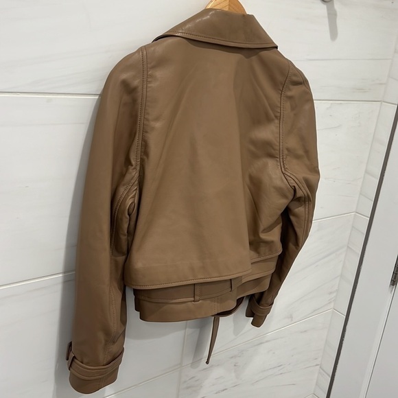 Nour Hammour | NWT SOLD OUT Hatti Leather Jacket in Sand - Size FR 34/US 2 - Picture 14 of 14